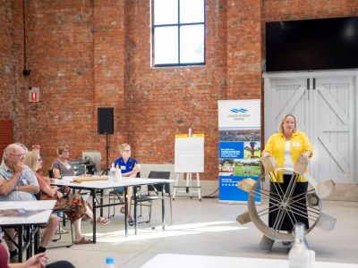 SWEP team member, Kate facilitating the community workshop 