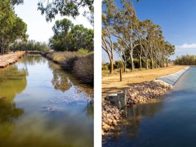 Channel before and after 