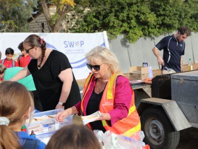 Serving food 