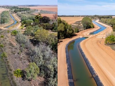 Channel before and after 